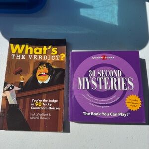 What's the Verdict? and 30 Second Mysteries Books